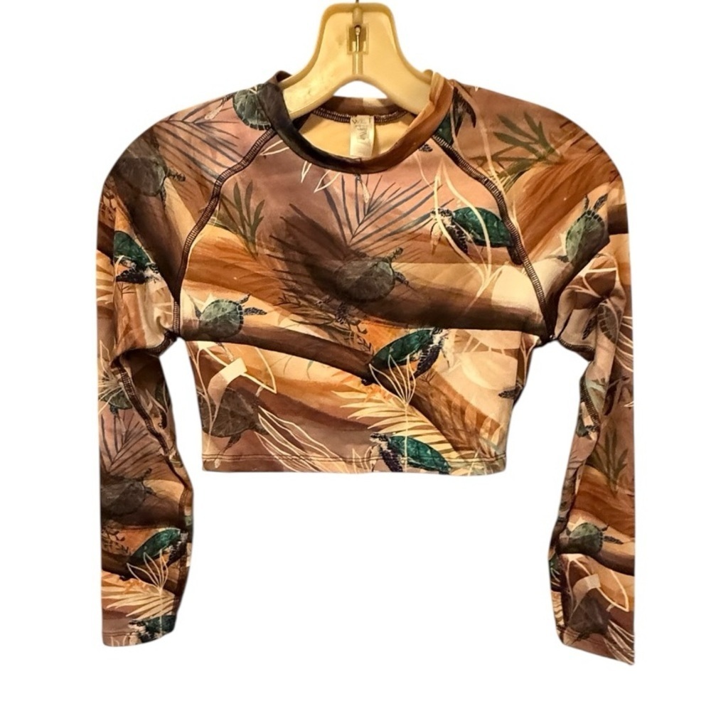 WET Turtle Print Long Sleeve Swim Shirt nwt